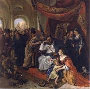 Jan Steen, Moses trampling on Pharaob-s crown